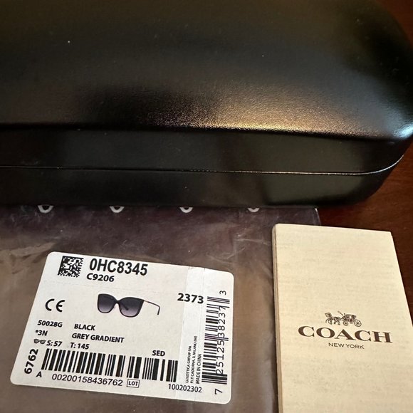 Coach 50028G Black Sunglasses & Case - Picture 9 of 9